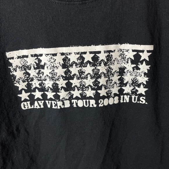 2008 Vintage Y2K Glay Verb Tour T Shirt Adult Black Large L Japanese Rock Band - Picture 16 of 16